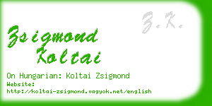 zsigmond koltai business card